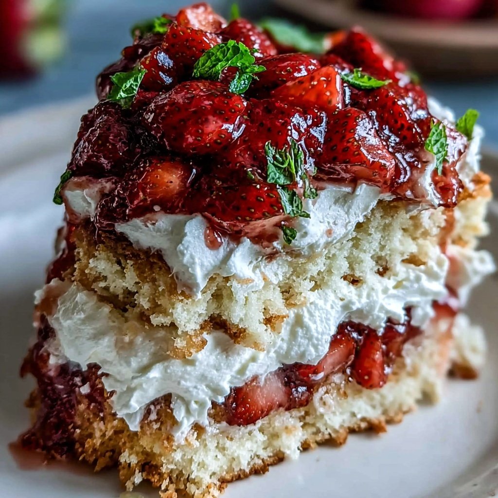 Classic Strawberry Shortcake With Fresh Cream