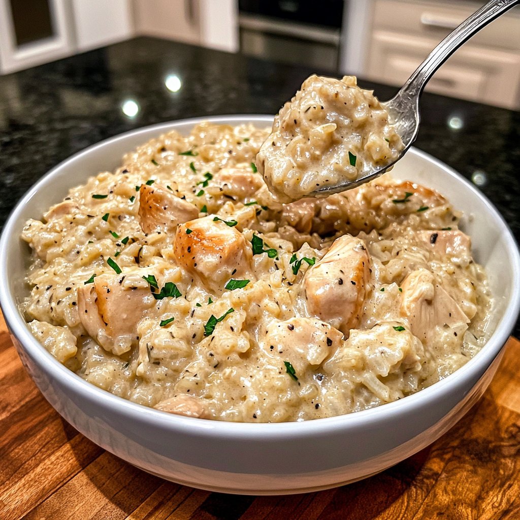 Creamy Slow Cooker Chicken and Rice