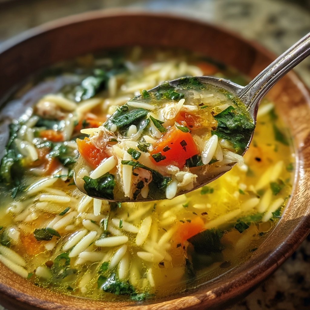 Spring Soup With Lemon And Orzo