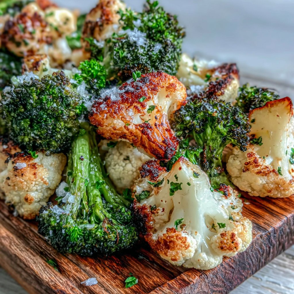 Roasted Broccoli And Cauliflower