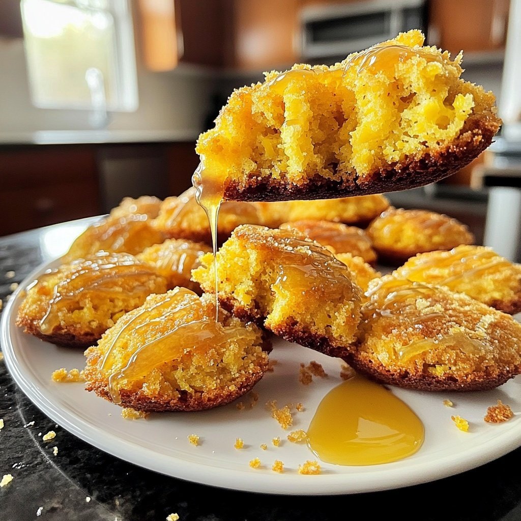 Southern-Style Honey Butter Cornbread Poppers 🌽✨ - Savory Splash
