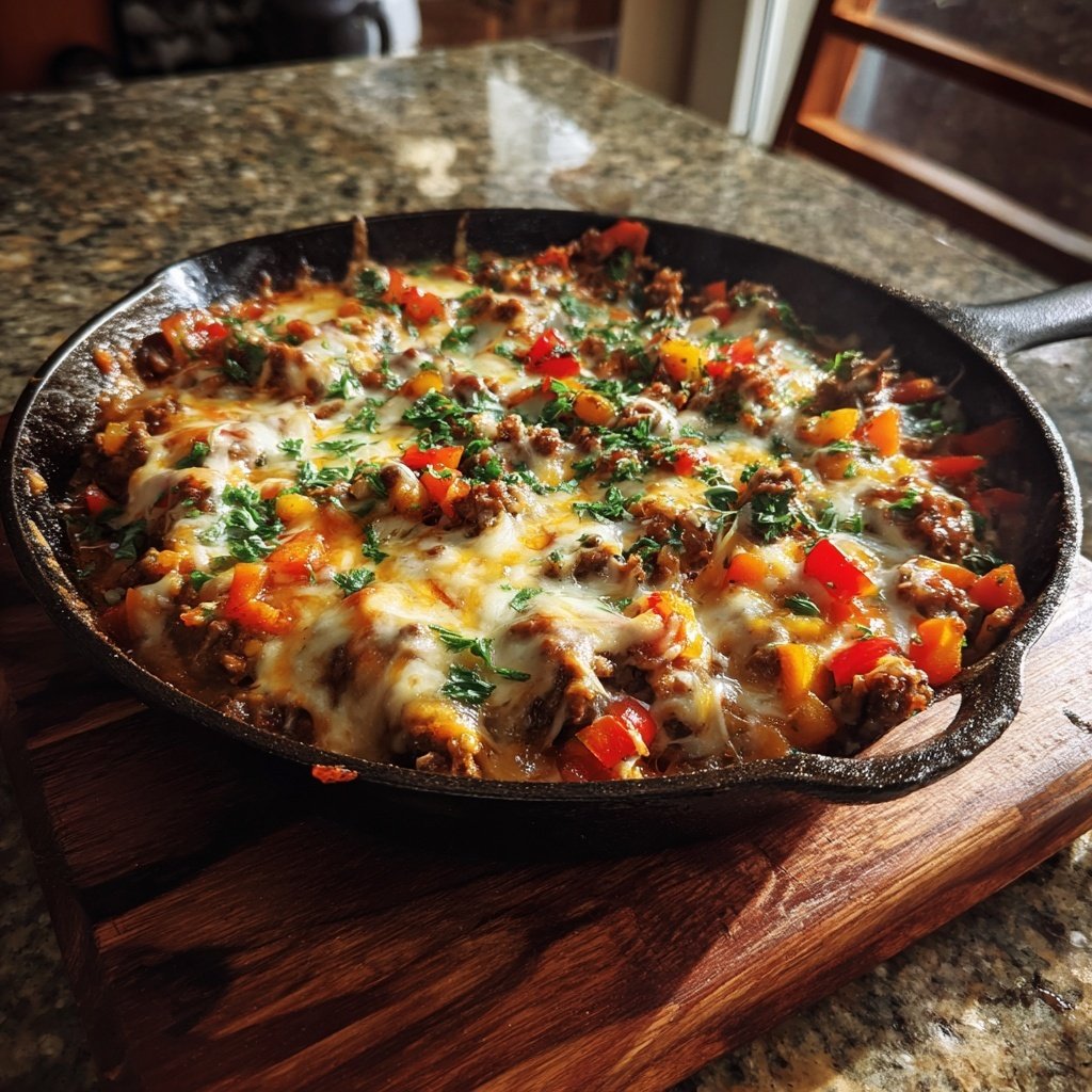 Ground Beef And Veggie Skillet