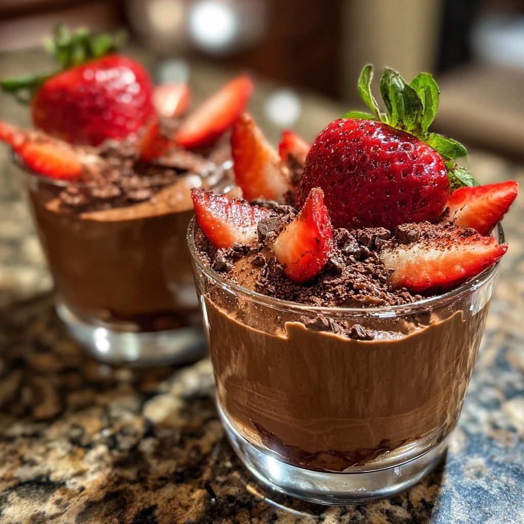 Chocolate Strawberry Dessert Glasses