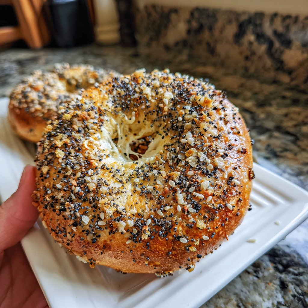 Protein Bagels With Everything Seasoning
