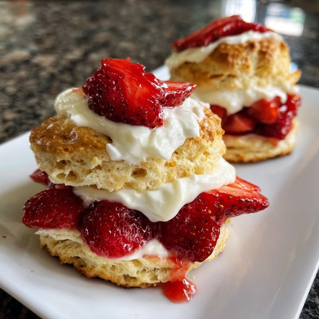 Easy Strawberry Shortcake With Homemade Biscuits