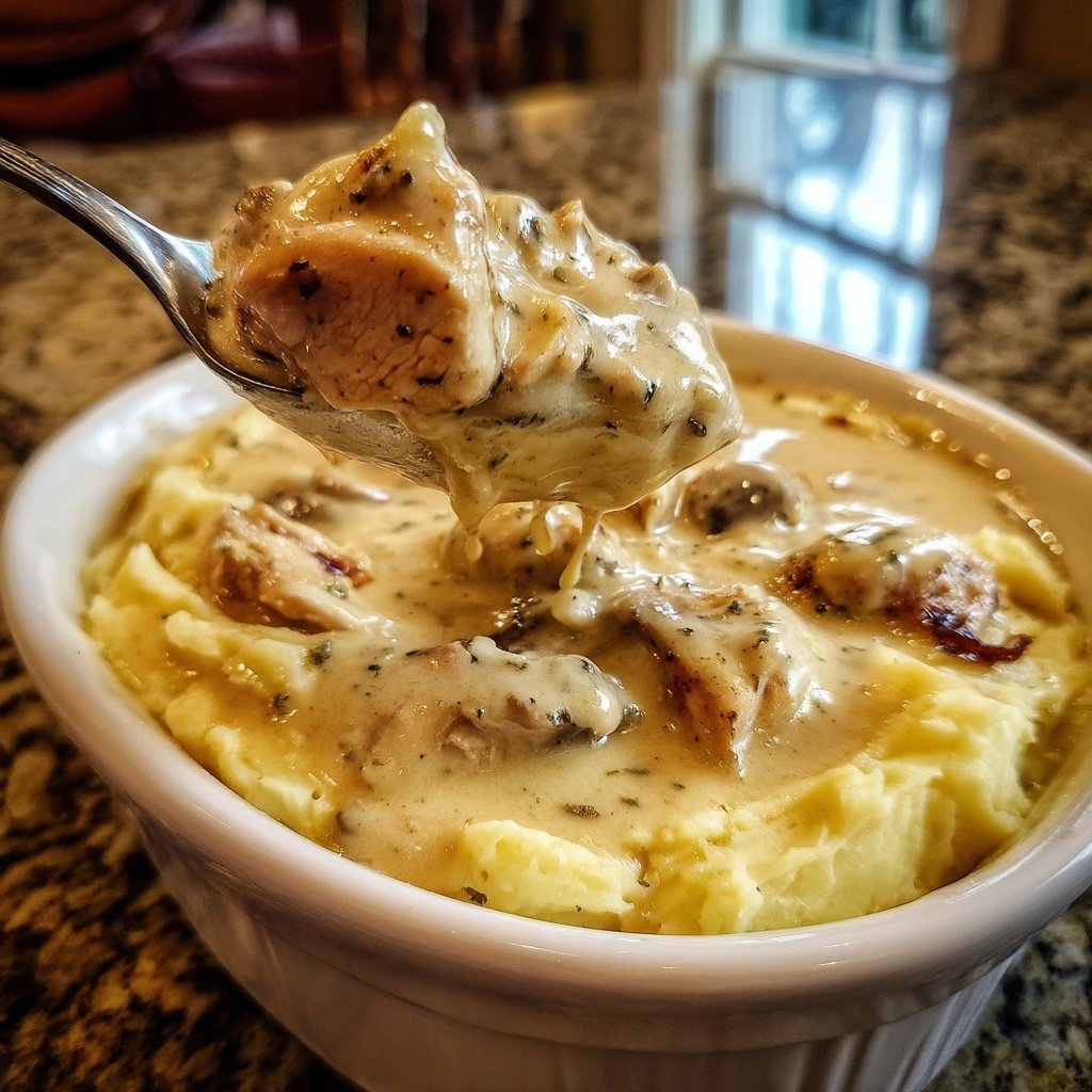 Comfort Food Creamy Chicken and Mashed Potatoes